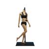 1/6 Scale Female Body, 12inch Super Flexible Asian Body Type Action Figure JIAOUDOLL Seamless Narrow Shoulders Figure Body Doll Collection (Brown Skin, JOQ-06C-Middle Bust-Undetachable Feet) view 1
