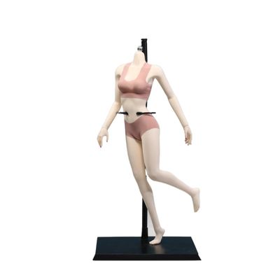 1/6 Scale Female Body, 12inch Super Flexible Asian Body Type Action Figure JIAOUDOLL Seamless Narrow Shoulders Figure Body Doll Collection (New Pale Skin, JOQ-06C-Middle Bust-Undetachable Feet)