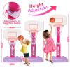Basketball Hoop Indoor Outdoor Toys for Toddlers 1-3, Kids Basketball Hoop with 3 Balls, Adjustable Mini Basketball Goal, Christmas Birthday Sports Toys Gift for Baby Boys Girls Age 1 and Up view 2