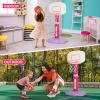 Basketball Hoop Indoor Outdoor Toys for Toddlers 1-3, Kids Basketball Hoop with 3 Balls, Adjustable Mini Basketball Goal, Christmas Birthday Sports Toys Gift for Baby Boys Girls Age 1 and Up view 3