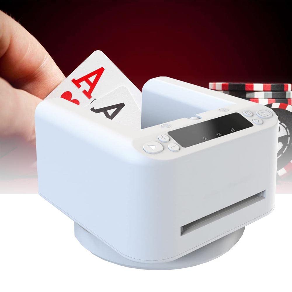 Portable Dealer Machine, Portable 360 Rotating Automatic Card Splitting Machine Poker Machine Electric Card Shuffler for 2-8 People Game, No Shuffle Function for Home Party