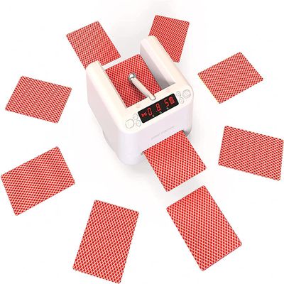 Intelligent Card Dealer Machine, Portable Electric Card Dealer Machine, 360 Rotating Card Splitting Machine, Anti-Cheating, Supports 1 to Multiple Decks of Cards, Shuffler for 2-8