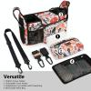 TOPDesign Universal Baby Stroller Organizer, Stroller Caddy with Detachable Mesh Bag & Heightened Insulated Cup Holders & Non-Slip Secure Hooks Accessories, Fits Most Strollers (Trumpet Vine) view 2