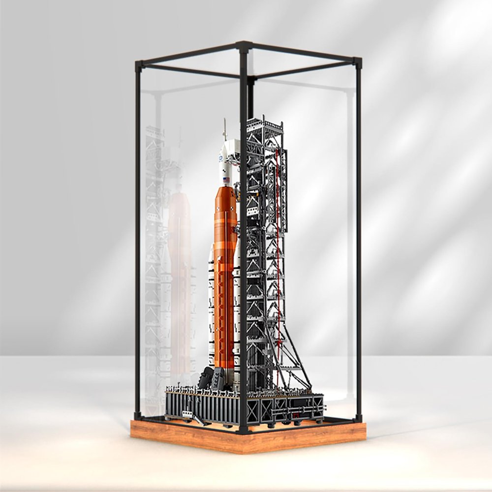 CHUNGU Acrylic Display Case for Le-go 10341 Artemis Space Launch System Model - Sturdy Protection for Your Collectible (Model Not Included) (Option A)