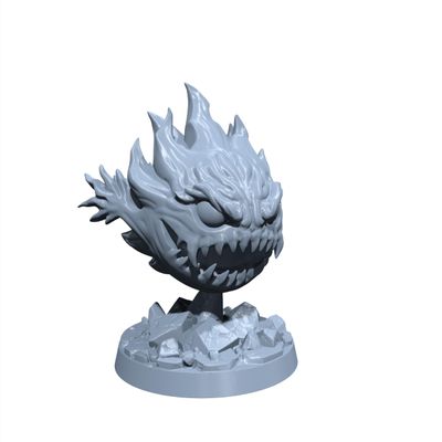ToysCentral Basics Flamemaw, The Burning Menace | Fire Elemental Miniature for Tabletop Games Like D&D and War Gaming| Dungeons and Dragons Mini | RN estudio No Base, Gray, 04RN3404-NoBase