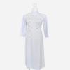 A26 The flowers embroidered white Ao dai Vietnam Vietnamese Traditional Ao Dai For Women, Vietnamese Dress For Women, Ao Dai Dress For Women ao dai Tet Lunar New Year (7XL) view 2