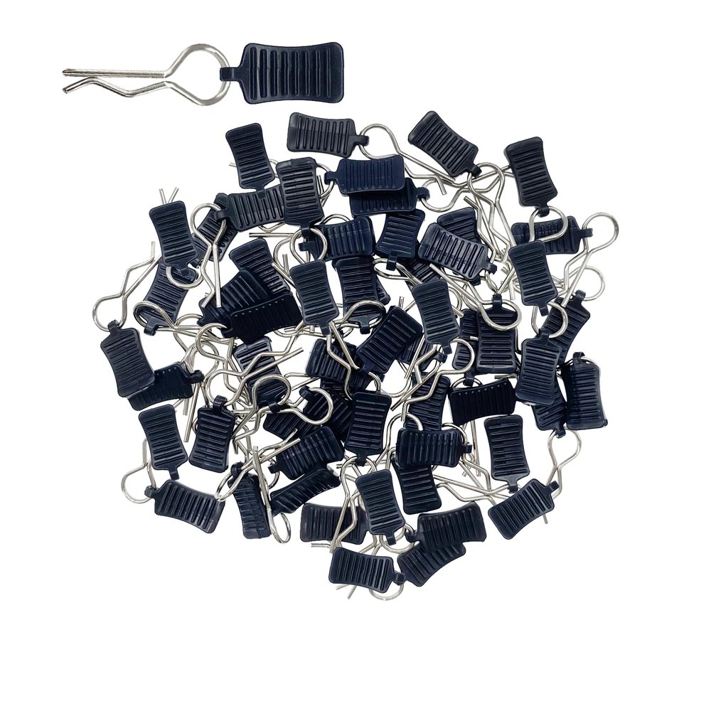 50pcs RC Body Clips with Pull Tabs Car Clips RC Clips for All 1/8 1/10 1/12 Scale Traxxas Redcat Axial Arrma HSP Redcat HPI Himoto Tamiya RC Car Truck Buggy Parts (1.2mm Rod Silver Clips and Tabs)