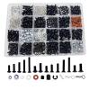 1000pcs RC Screw Kit,RC Screws for Traxxas Arrma Axial Redcat HPS SCX10 1/8 1/10 1/12 1/16 Scale RC Cars Trucks Crawler, Screws Assortment Set, Hardware Fasteners (1000pcs RC Screw Kit) view 1