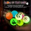 100 Piece Halloween Glow in The Dark Bouncing Balls, 10 H alloween Theme Designs for Halloween Party Favor Supplies, School Classroom Game Rewards, Trick or Treating Goodie Bags, Halloween Miniatures view 3