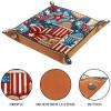 American Pattern Microfiber Leather Dice Trays Folding for RPG DND Table Games, Leather Dice Holder Storage Box Portable Folding Rolling Dice Tray, 20.5x20.5cm view 3