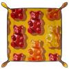 Bear Candy Microfiber Leather Dice Trays Folding for RPG DND Table Games, Leather Dice Holder Storage Box Portable Folding Rolling Dice Tray, 16x16cm view 1