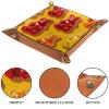 Bear Candy Microfiber Leather Dice Trays Folding for RPG DND Table Games, Leather Dice Holder Storage Box Portable Folding Rolling Dice Tray, 16x16cm view 3