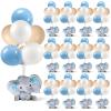 12 Sets Elephant Baby Shower Balloon Stand Kit for Table It's a Boy Baby Shower with Balloon Decoration for Elephant Theme Gender Reveal Birthday Party Table Decorations Supplies view 1