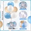 12 Sets Elephant Baby Shower Balloon Stand Kit for Table It's a Boy Baby Shower with Balloon Decoration for Elephant Theme Gender Reveal Birthday Party Table Decorations Supplies view 3