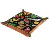 Balanced Biet Food Microfiber Leather Dice Trays Folding for RPG DND Table Games, Leather Dice Holder Storage Box Portable Folding Rolling Dice Tray, 20.5x20.5cm view 2