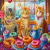 AthLeY Puzzles for Adults 300 Pieces Jigsaw Puzzles Kitchen Kittens and Donuts Formation Wooden to Explore and Enjoy Gifts Home Decoration 14.9 x 10.2 in, As Picure, csp256 view 1