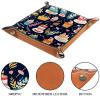 Cartoon Birthday Cake Microfiber Leather Dice Trays Folding for RPG DND Table Games, Leather Dice Holder Storage Box Portable Folding Rolling Dice Tray, 16x16cm view 3