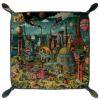American City Microfiber Leather Dice Trays Folding for RPG DND Table Games, Leather Dice Holder Storage Box Portable Folding Rolling Dice Tray, 20.5x20.5cm view 1