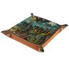 American City Microfiber Leather Dice Trays Folding for RPG DND Table Games, Leather Dice Holder Storage Box Portable Folding Rolling Dice Tray, 20.5x20.5cm view 2