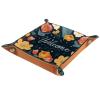 Flowers Welcome Microfiber Leather Dice Trays Folding for RPG DND Table Games, Leather Dice Holder Storage Box Portable Folding Rolling Dice Tray, 20.5x20.5cm view 2