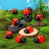25Pcs Mini Ladybug Toys, Lady Bugs Realistic Bath Animals, Ladybug for Floating Bathtub Toys Summer Birthday Gathering Decorations view 4