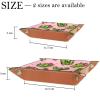Pink Cactus Microfiber Leather Dice Trays Folding for RPG DND Table Games, Leather Dice Holder Storage Box Portable Folding Rolling Dice Tray, 20.5x20.5cm view 4