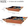 Astronaut Animals Microfiber Leather Dice Trays Folding for RPG DND Table Games, Leather Dice Holder Storage Box Portable Folding Rolling Dice Tray, 20.5x20.5cm view 4