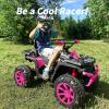 Hikiddo Kids ATV 4 Wheeler, 24V 4WD Electric ATV Ride On Toy for Big Kid w/ 2-Seater, 4x200W Motor, 5.6Mph Max Speed - Pink view 2