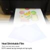 10PCS Printable Heat Shrink Plastic Sheets Kit, Heat Shrink Paper Keychain Kit Paint Shrink Films Papers Frosted for Kids Craft(White) view 2