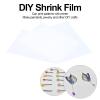 10PCS Printable Heat Shrink Plastic Sheets Kit, Heat Shrink Paper Keychain Kit Paint Shrink Films Papers Frosted for Kids Craft(White) view 3