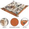 Animal Print Pattern Microfiber Leather Dice Trays Folding for RPG DND Table Games, Leather Dice Holder Storage Box Portable Folding Rolling Dice Tray, 20.5x20.5cm view 3