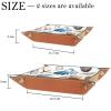 FESH Seashell Pattern Microfiber Leather Dice Trays Folding for RPG DND Table Games, Leather Dice Holder Storage Box Portable Folding Rolling Dice Tray, 16x16cm view 4
