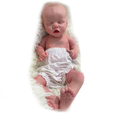 Realistic Full Silicone Reborn Baby Doll Painted Infant Red Body Sleeping Girl for Artist Collector