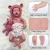 Realistic Full Silicone Reborn Baby Doll Painted Infant Red Body Sleeping Girl for Artist Collector view 2