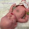 Realistic Full Silicone Reborn Baby Doll Painted Infant Red Body Sleeping Girl for Artist Collector view 3