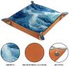 Blue Ocean Microfiber Leather Dice Trays Folding for RPG DND Table Games, Leather Dice Holder Storage Box Portable Folding Rolling Dice Tray, 20.5x20.5cm view 3