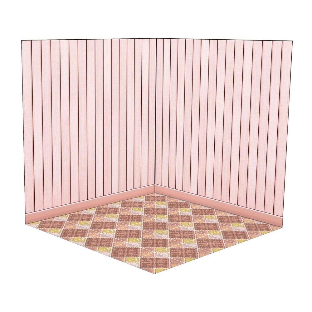 ToysCentral Basics Miniature Dollhouse Background Panel for Home Decor Enthusiasts, Style D, 215mmx215mm