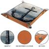 Anchor Print Microfiber Leather Dice Trays Folding for RPG DND Table Games, Leather Dice Holder Storage Box Portable Folding Rolling Dice Tray, 16x16cm view 3