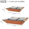 Anchor Print Microfiber Leather Dice Trays Folding for RPG DND Table Games, Leather Dice Holder Storage Box Portable Folding Rolling Dice Tray, 16x16cm view 4