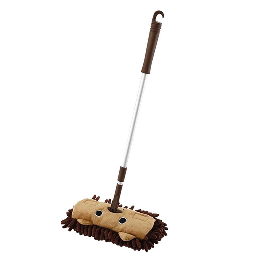 ToysCentral Basics Kids Interactive Dust Mop with -Degree Rotation - Fun Cleaning Toy, Brown, as described