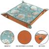 Pearl Shell Microfiber Leather Dice Trays Folding for RPG DND Table Games, Leather Dice Holder Storage Box Portable Folding Rolling Dice Tray, 20.5x20.5cm view 3