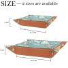 Pearl Shell Microfiber Leather Dice Trays Folding for RPG DND Table Games, Leather Dice Holder Storage Box Portable Folding Rolling Dice Tray, 20.5x20.5cm view 4