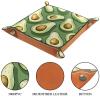 Avocado Print Microfiber Leather Dice Trays Folding for RPG DND Table Games, Leather Dice Holder Storage Box Portable Folding Rolling Dice Tray, 16x16cm view 3