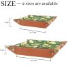 Avocado Print Microfiber Leather Dice Trays Folding for RPG DND Table Games, Leather Dice Holder Storage Box Portable Folding Rolling Dice Tray, 16x16cm view 4