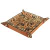 Animal World Print Pattern Microfiber Leather Dice Trays Folding for RPG DND Table Games, Leather Dice Holder Storage Box Portable Folding Rolling Dice Tray, 20.5x20.5cm view 2