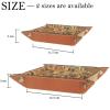 Animal World Print Pattern Microfiber Leather Dice Trays Folding for RPG DND Table Games, Leather Dice Holder Storage Box Portable Folding Rolling Dice Tray, 20.5x20.5cm view 4