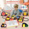 Freebear Busy Board Toddler Travel Toys Sensory Toys for Toddlers 1 2 3 4, Montessori Learning Toys for Toddlers Activities Board, Educational Toys for 3 4 Year Old Boys Girls Gift, Classy view 4
