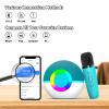 Heroange Karaoke Microphone Machine Toys for Kids Adults, Mini Portable Bluetooth Speaker with 2 Wireless Mics, Christmas Birthday Gifts for Boys Girls Ages 3 4 5 6 7 8 9 10 11 12+ Year (Green) view 2