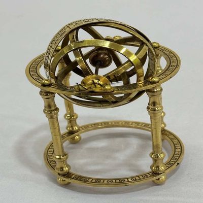 Armillary Brass Sphere Globe Display rosewood Base | Antique Vintage Earth Steampunk Pirate's Antique Ship Decor Showpiece Collectible For Office & Home