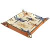 Autumn Dragonfly Pattern Microfiber Leather Dice Trays Folding for RPG DND Table Games, Leather Dice Holder Storage Box Portable Folding Rolling Dice Tray, 16x16cm view 2